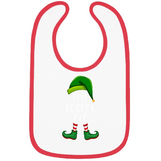 Roofer Elf Christmas Funny Roofing Contractor Worker For Men Bibs