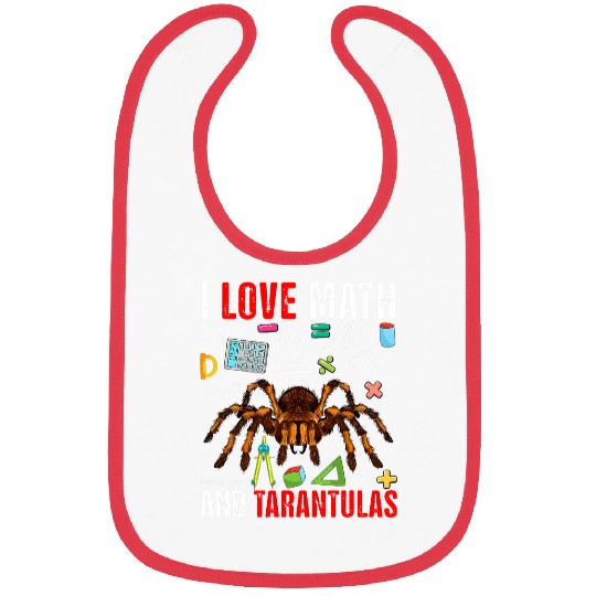 I Love Math And Tarantulas Funny Math Lover Tarantula Zoo Bibs