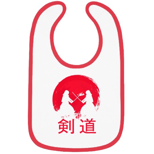 Great Japan Kendo Warriors Samurai Design swords Fight Bibs