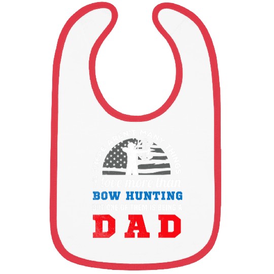 Bow hunting US flag and funny DAD creative artwork Bibs