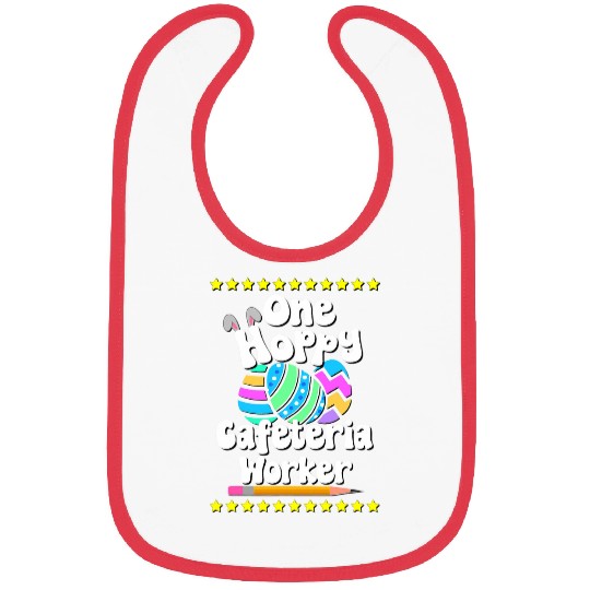 One Hoppy Cafeteria Worker Eggcellent Easter Lunch Lady Bibs