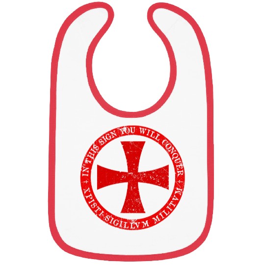 Dog Maltese Knights Templar Maltese Cross Shield Medieval Crusader Bibs