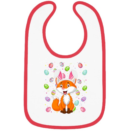 Fox Lover Bunny Easter Egg Lover Funny Fox Easter Sunday Bibs