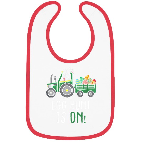 Tractor driving Egg Hunt Is On Tractor Easter Eggs Cute Bunny Rabbit Truck Bibs