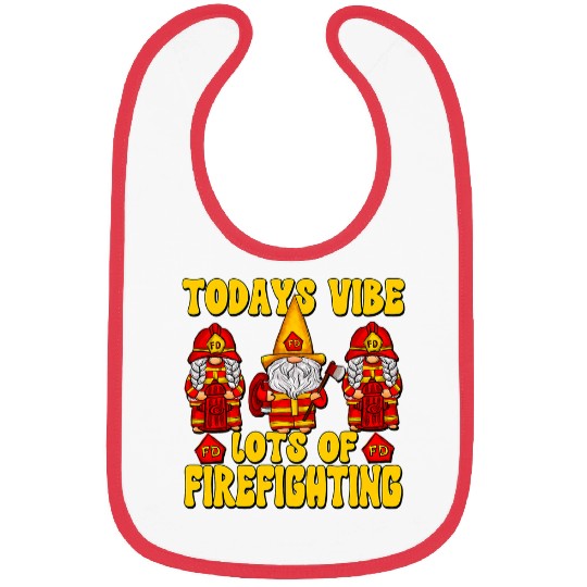 Fireman Firefighter Funny Fireman Accessories Three Gnomes For Firefighter Mom Firemen Bibs