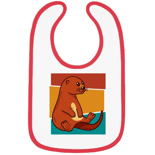 Otters Cute vintages River Otter Bibs