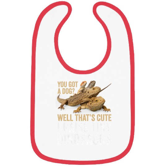Bearded Dragon I Raise Tiny Dinosaurs Bearded Dragon Funny Lizard Reptile Bibs