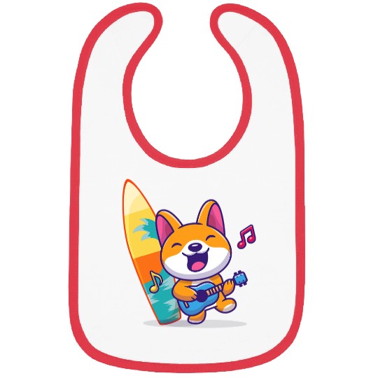 Guitarist Foxes Playing Ukulele Guitar Strings Instrument Orchestra Guitar Bibs