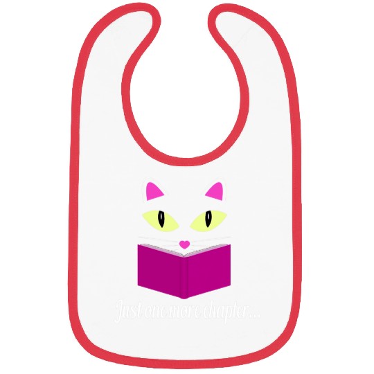 Cute Kitty Cat Face Just One More Chapter Bibs