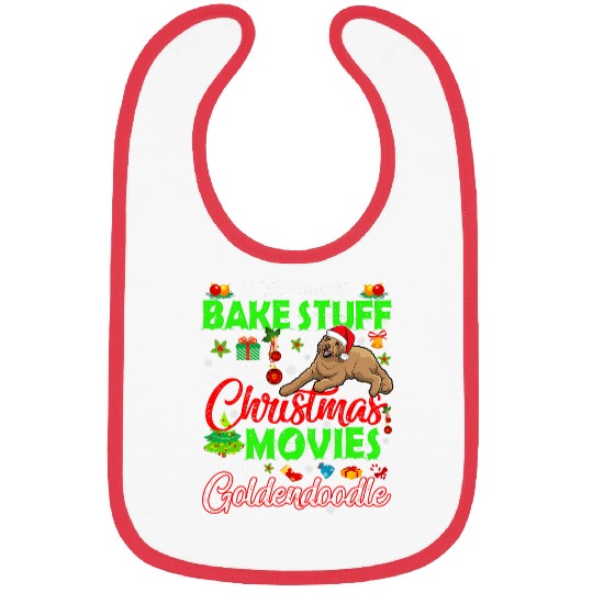 Dog Goldendoodle I Bake Stuff And Watch Christmas Movies With My Goldendoodle Bibs