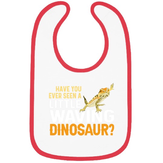 Bearded Dragon Lizard Reptile Waving Dinosaur Herpetologist Bibs