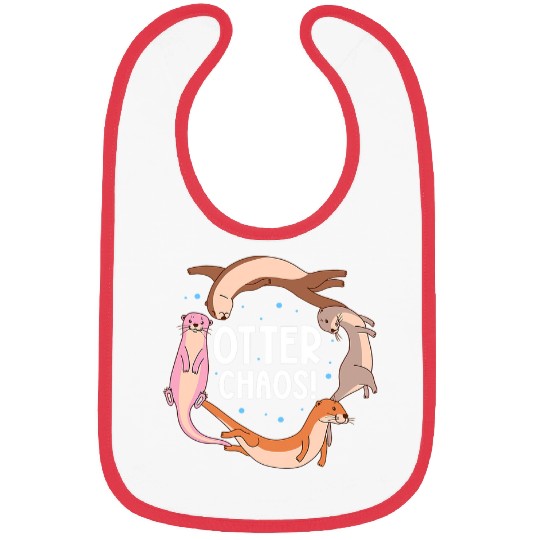 Otters Chaos Sea Otters Weasel Kawaii Bibs