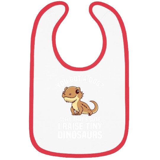 Bearded Dragon Cute Lizard Funny I Raise Tiny Dinosaurs Bibs