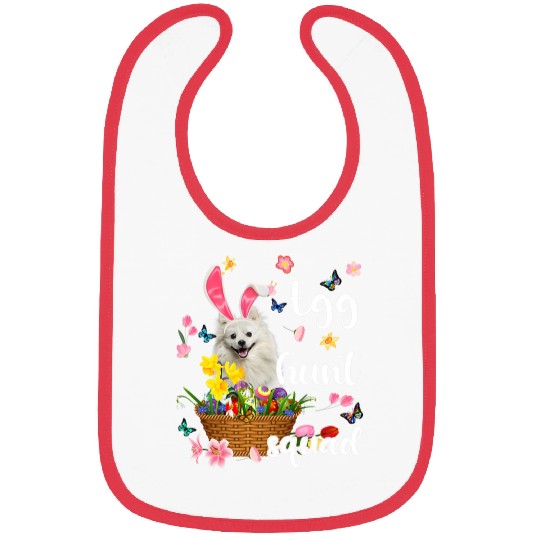 American Eskimo Happy Easter Day Easter Colorful Egg Hunt Bibs
