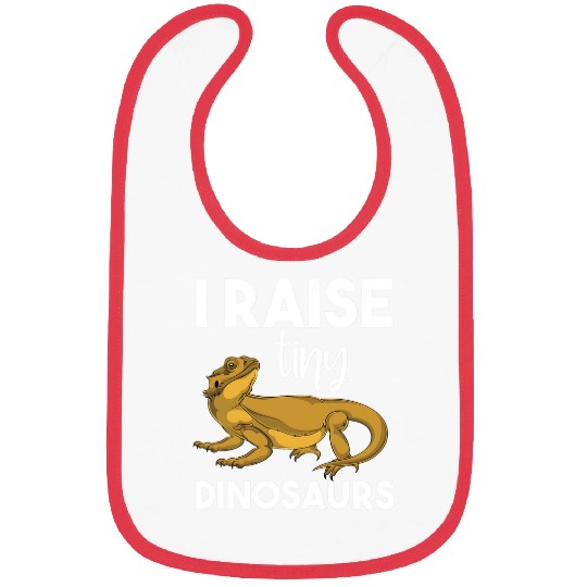 Bearded Dragon I Raise Tiny Dinosaurs Reptile Animal Lizard Bearded Dragon Bibs