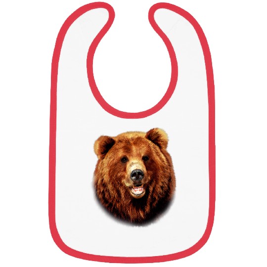 Funny Bear America Grizzly Bear Bust Cute Bears Bibs