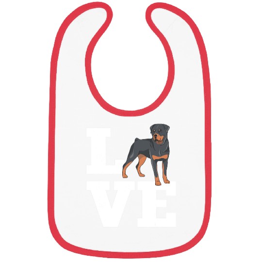 Dog Rottweiler Love Design For Dog Owners Bibs