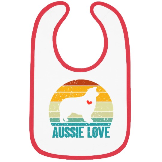 Aussie Love Australian Shepherd Dog Bibs