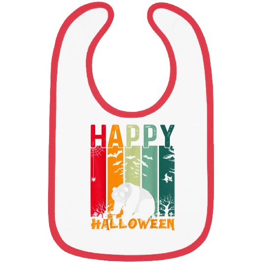 Funny Bear Panda Lover Girls Boys Retro Style Halloween Dinner Party 200 Cute Bears Bibs