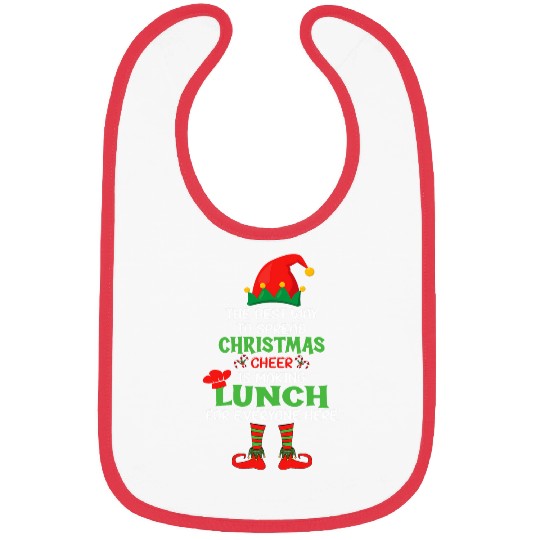 Lunch Lady Christmas Cheer Elf School Cafeteria Worker Bibs