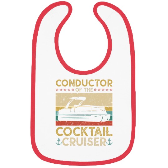 Conductor Cocktail Cruiser Pontooning Pontoon Boat Captain Bibs