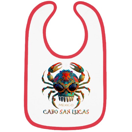 Crabs Cabo San Lucas MexicoMX Crab SugarSkull Souvenir Bibs