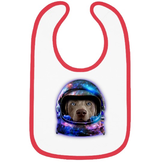 Astronauts Weimaraner in Space Galaxy Astronaut Helmet Dog Bibs
