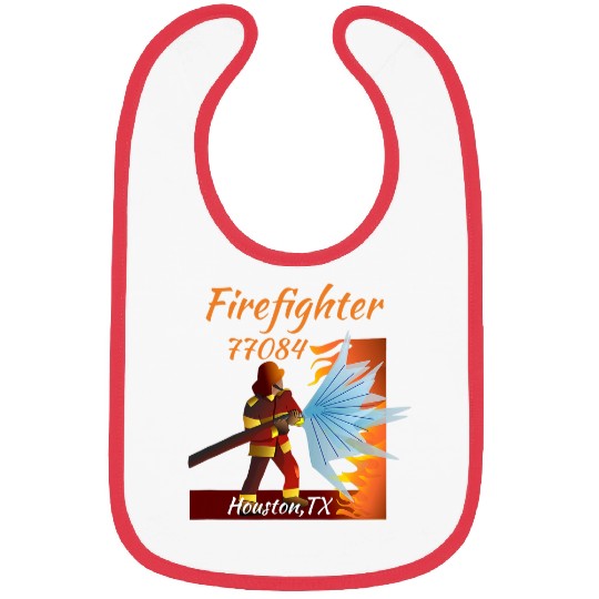 Firefighter Art Houston TX 77084 Bibs