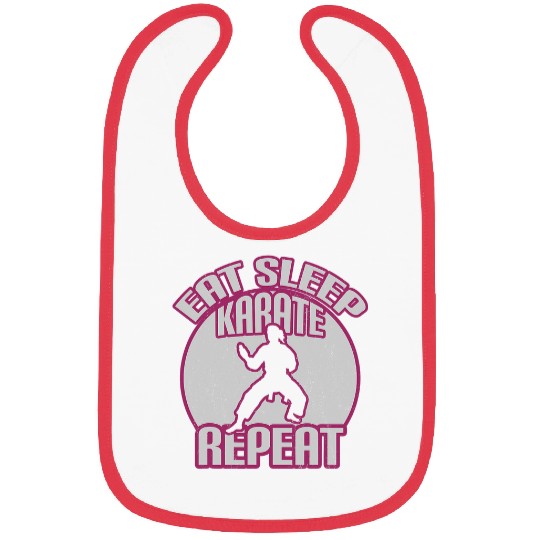 Funny Eat Sleep Karate Repeat Martial Arts Fighter Karate Bibs