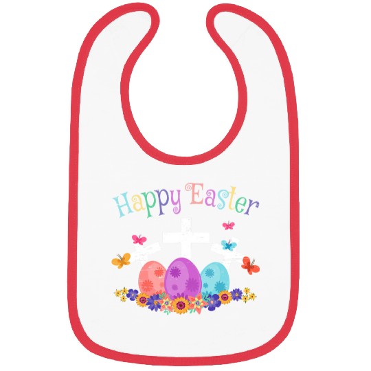Christian Happy Easter Jesus Resurrection Sunday Egg Rabbit Holiday Christ Bibs