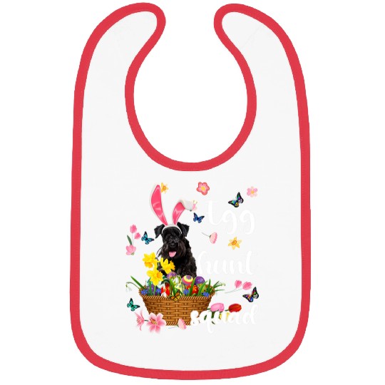 Dog Schnauzer Happy Easter Day Easter Colorful Egg Hunt Bibs