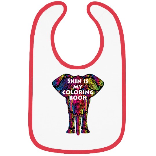 Reading Book Skin Is My Coloring Book Tattoo Artist Graphic Reader Bibs