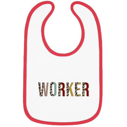 Essential Worker Leopard Print Funny Appreciation Bibs