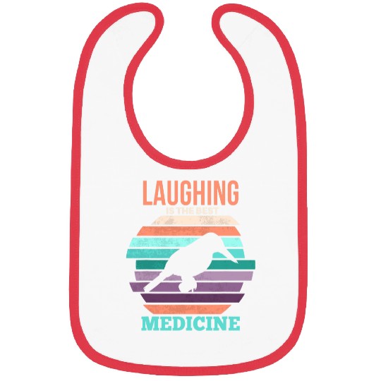 Funny kookabura australian bird illustration saying 1 Bibs