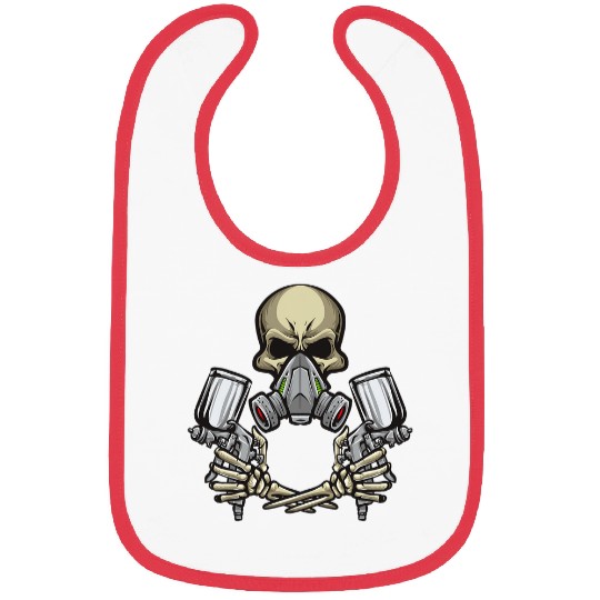 Auto Body Painter Skull Spray guns Automotive Car Painter Bibs