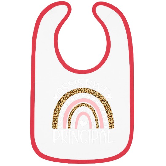 Assistant Principal Funny Job Title School Worker Rainbow 2 Bibs