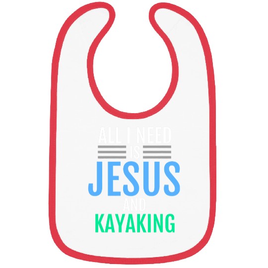 Jesus and Kayaking Christian Kayak Funny Catholic Bibs