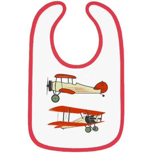 Airplane Small Aircraft Cool Illustration Classic Bibs