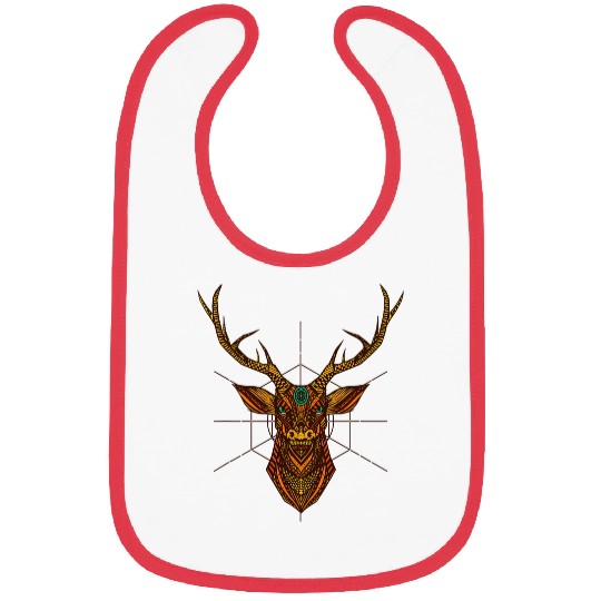 Deer Mandala Art Hunting Hunter Antler Gift 1 Bibs