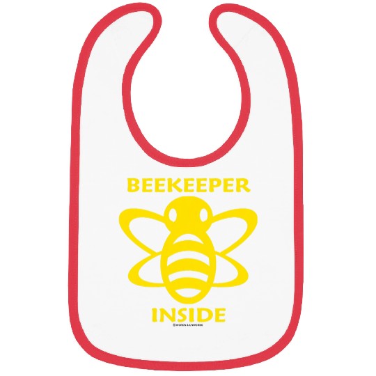 Beekeeper Inside Stylized Honey Bee Illustration Beekeeping Bibs