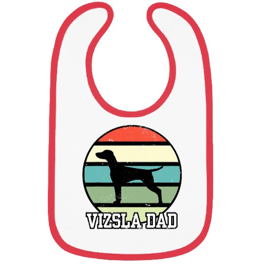 Dog Vizsla Dad I Retro Vizsla Dad Bibs