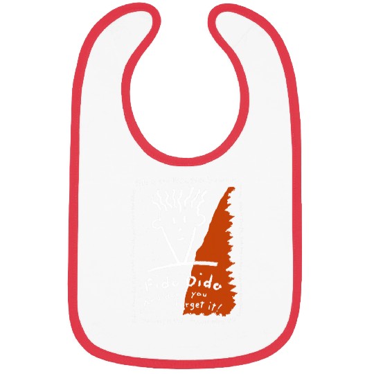Fido Dido White And Orange Text Frame Bibs