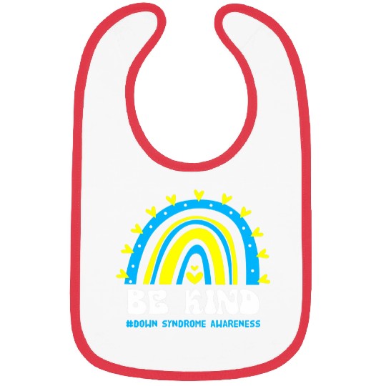Be Kind Rainbow World Down Syndromes Awareness Day 3 Bibs