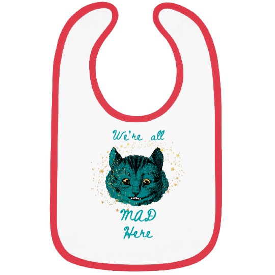 Alice in Wonderland Cheshire Cat vintages Illustration Bibs
