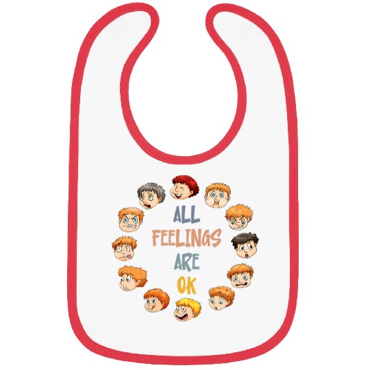 All Feeling Are Okay Funny School Teacher Psychologist Bibs