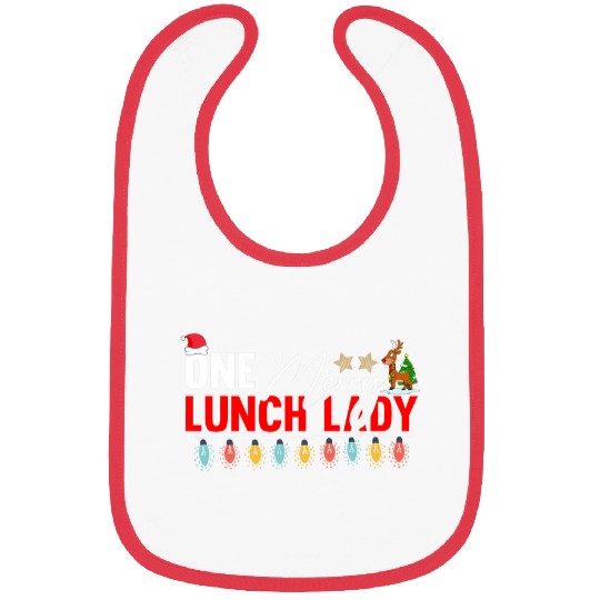 One Merry Lunch Lady Funny Cafeteria Worker Christmas School Bibs