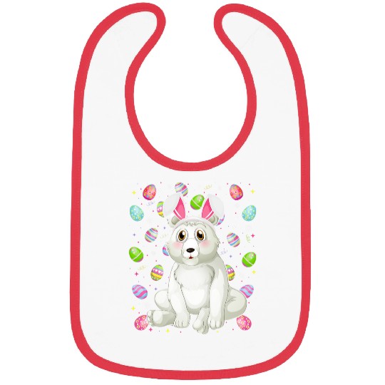 Funny Bear Bunny Easter Egg Lover Funny Polar Bear Easter Sunday Cute Bears Bibs