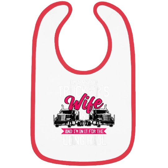 Trucker Gifts Tractor Trailer 18 Wheeler Design On Back 33333 Bibs