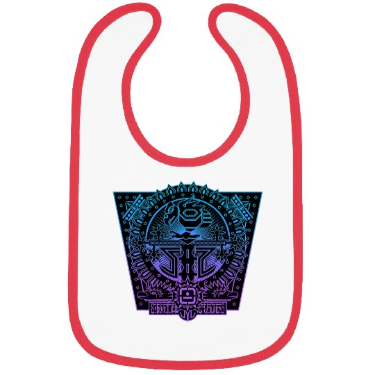 Aztec Eagle Tree of Life Symbol Colorful Native Wisdom Art Bibs