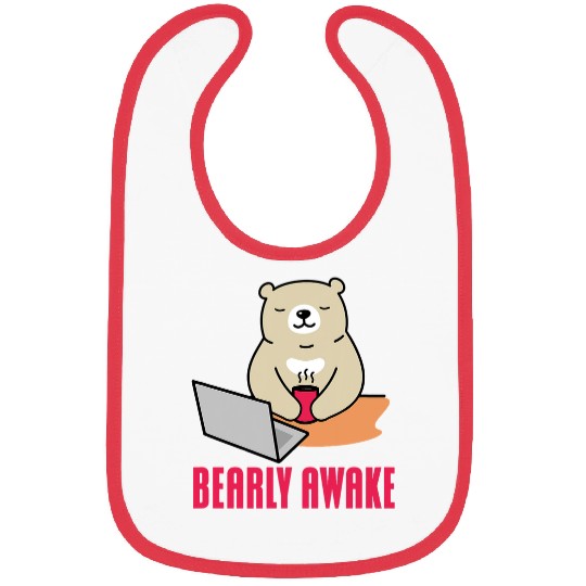 Funny Bear Bearly Awake Programmer Computer Programming Coding Cute Bears Bibs